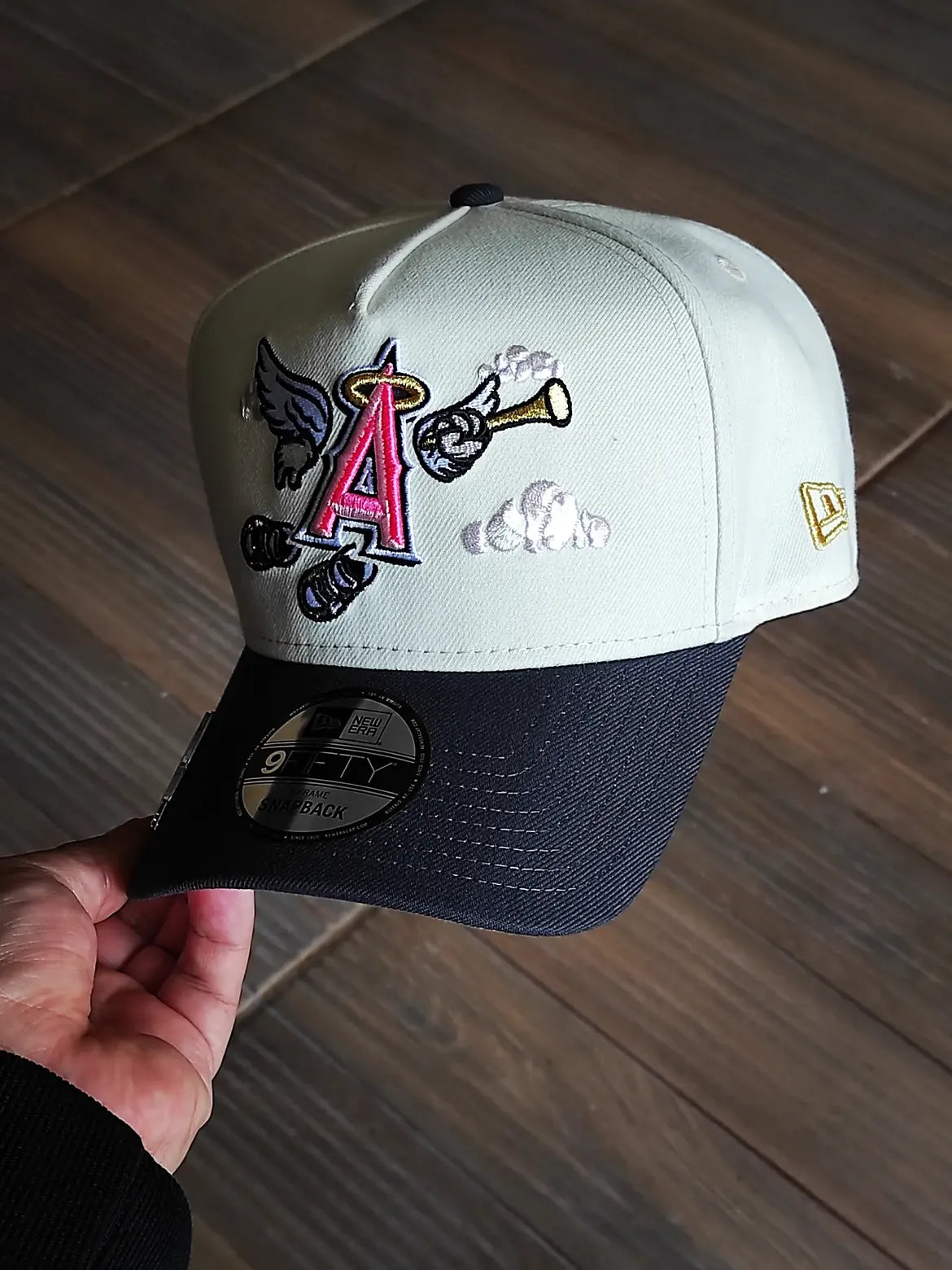 New Era Anaheim Angels 50th Anniversary Clouds Black Prime Edition 9Fifty aframe Hat