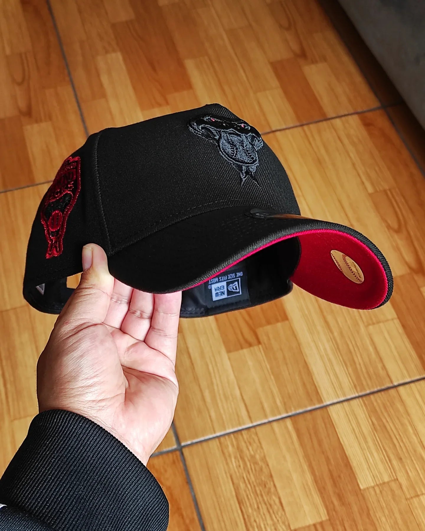 Gorra New Era Arizona Diamondbacks temporada inaugural negra roja 9forty A-FRAME