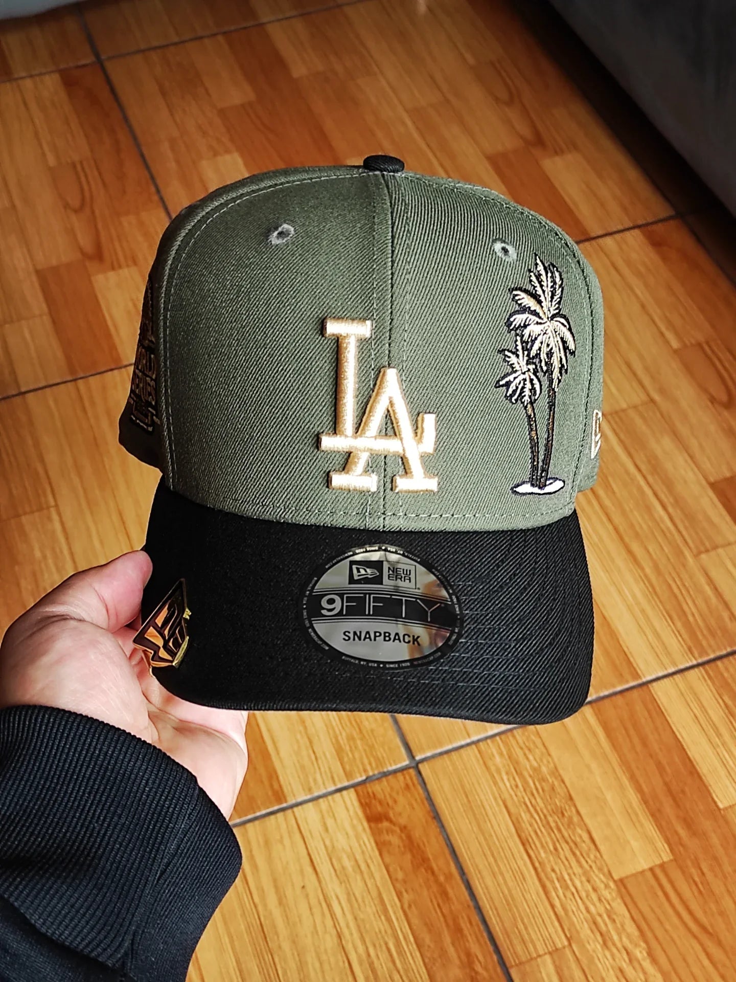 Gorra New Era Los Angeles Dodgers palm 🌴 bicolor verde oliva negra 9FIFTY snapback