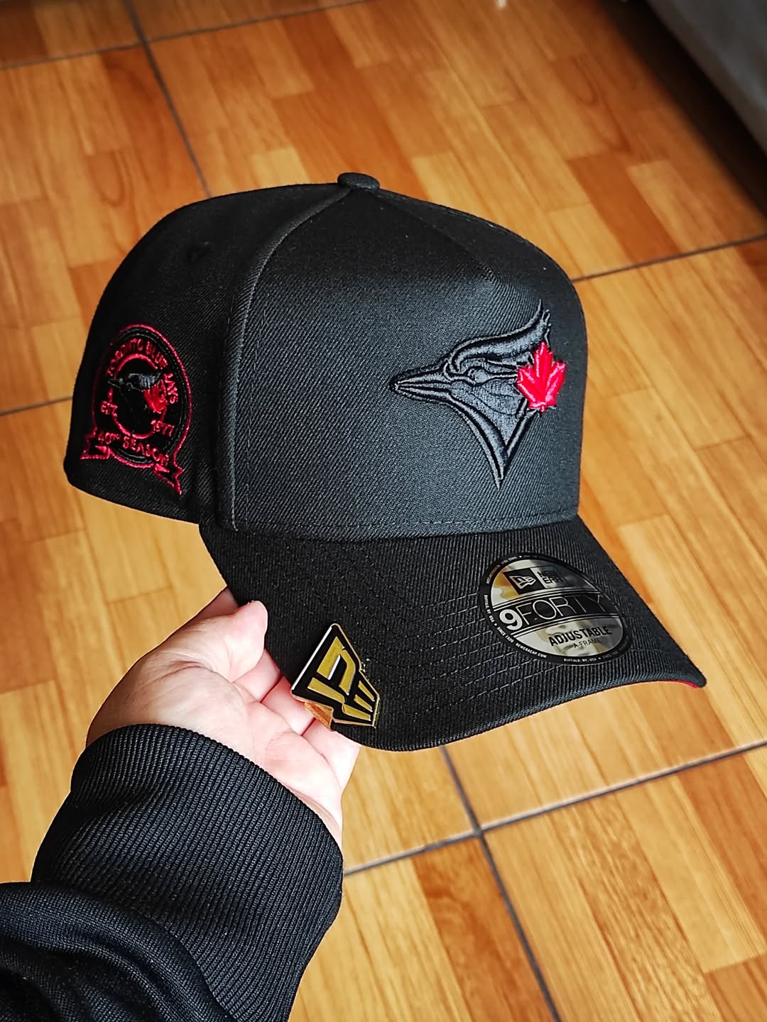 Gorra New Era Toronto BLUE Jays negra roja 9Forty a-frame
