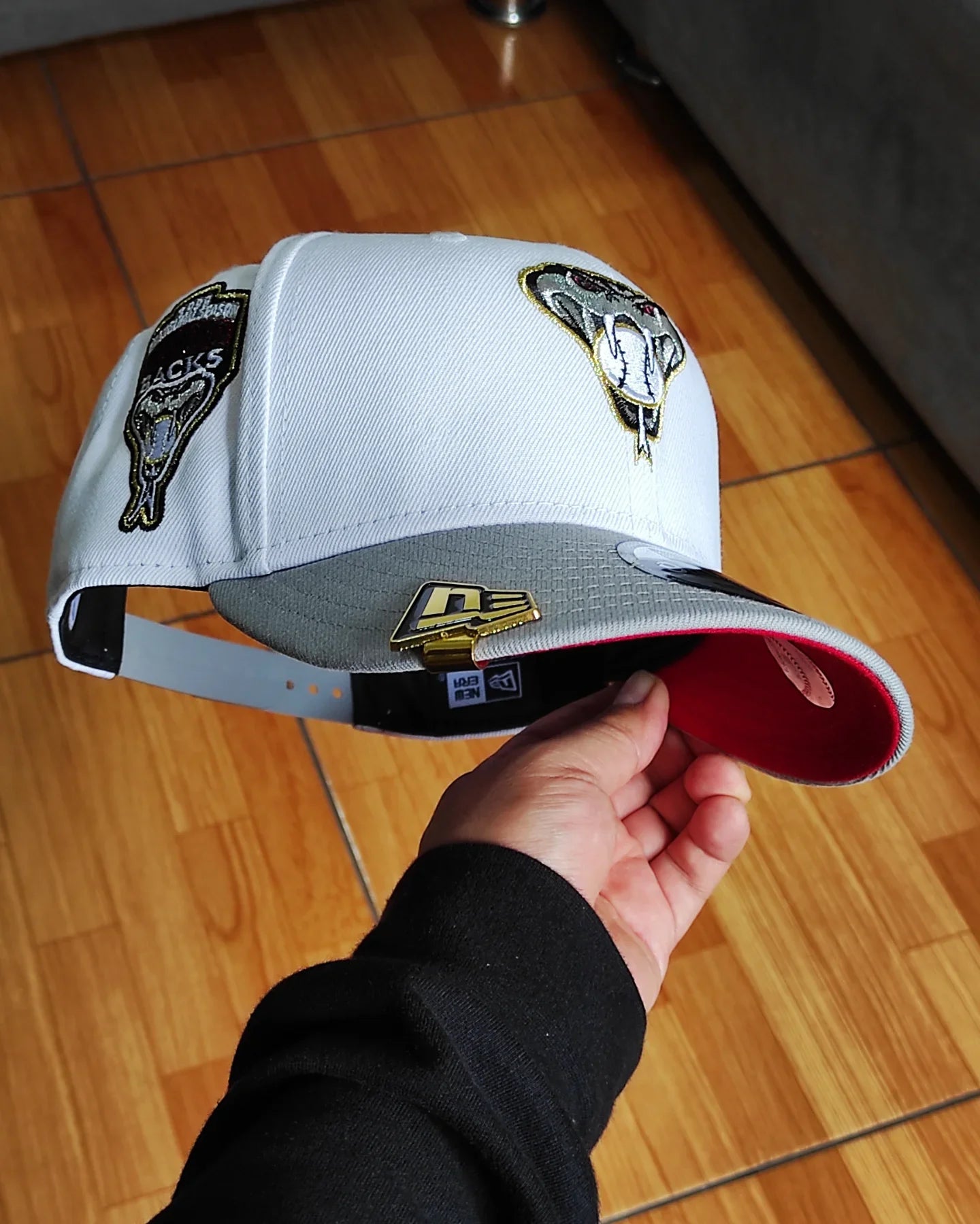 New Era Arizona Diamondbacks gris claro rojo 1998 temporada inaugural 9FIFTY SNAPBACK