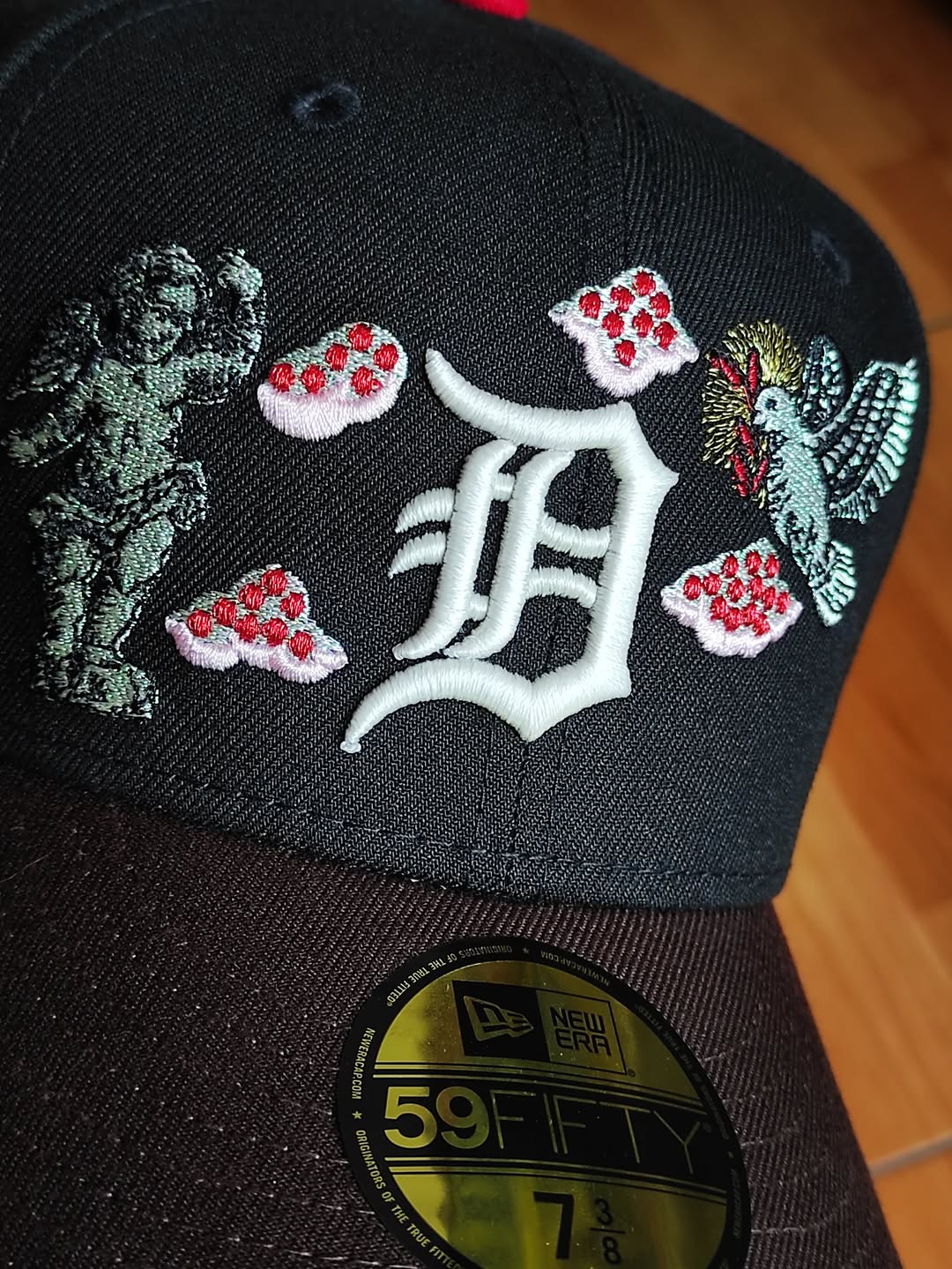 Detroit Tigers mlb NEGRO dos tonos rosa uv/ New Era 59fifty