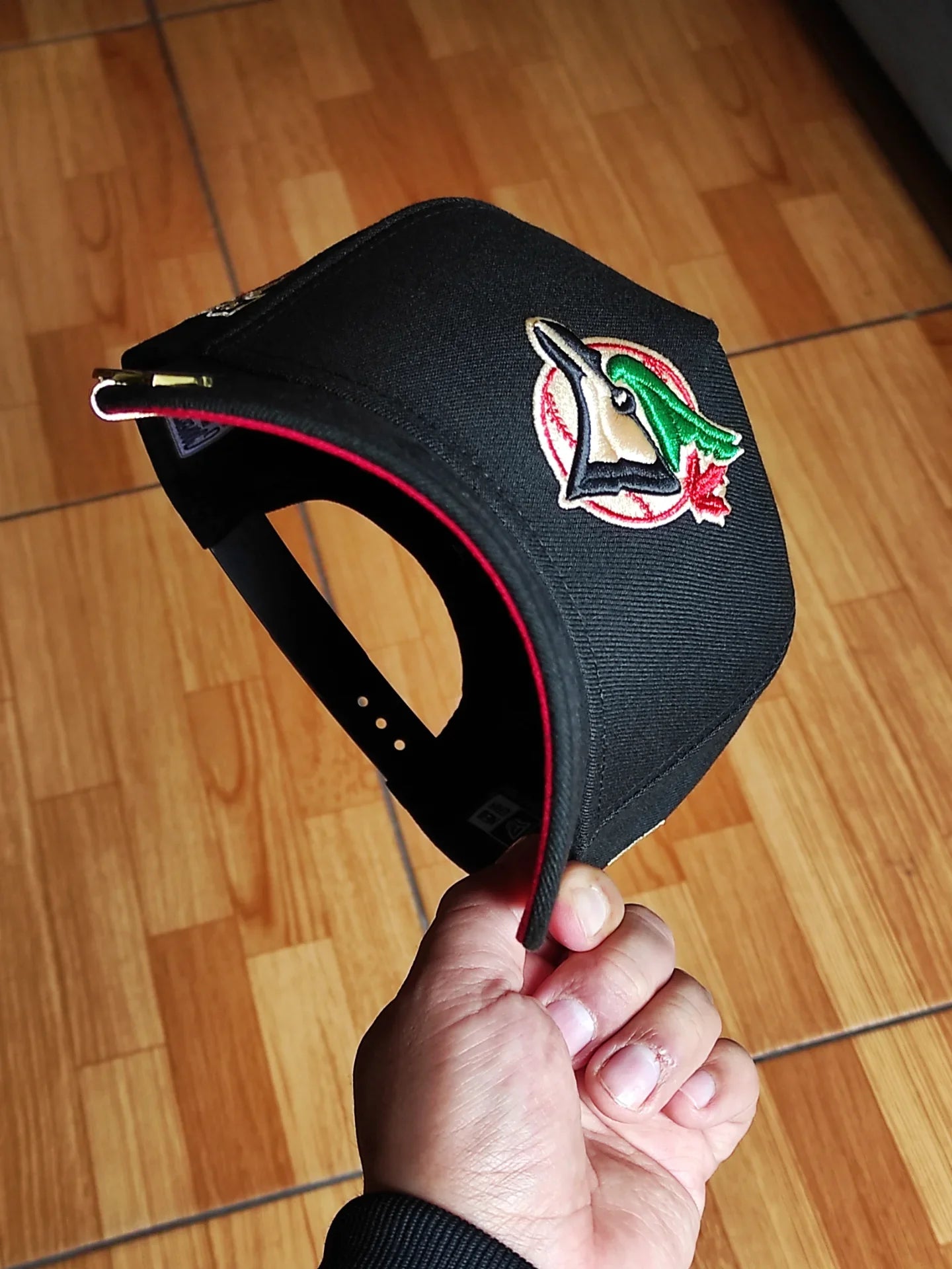 Gorra New Era 9Forty A-Frame Snapback de los Toronto Blue Jays con parche lateral curvado de la 10ª temporada