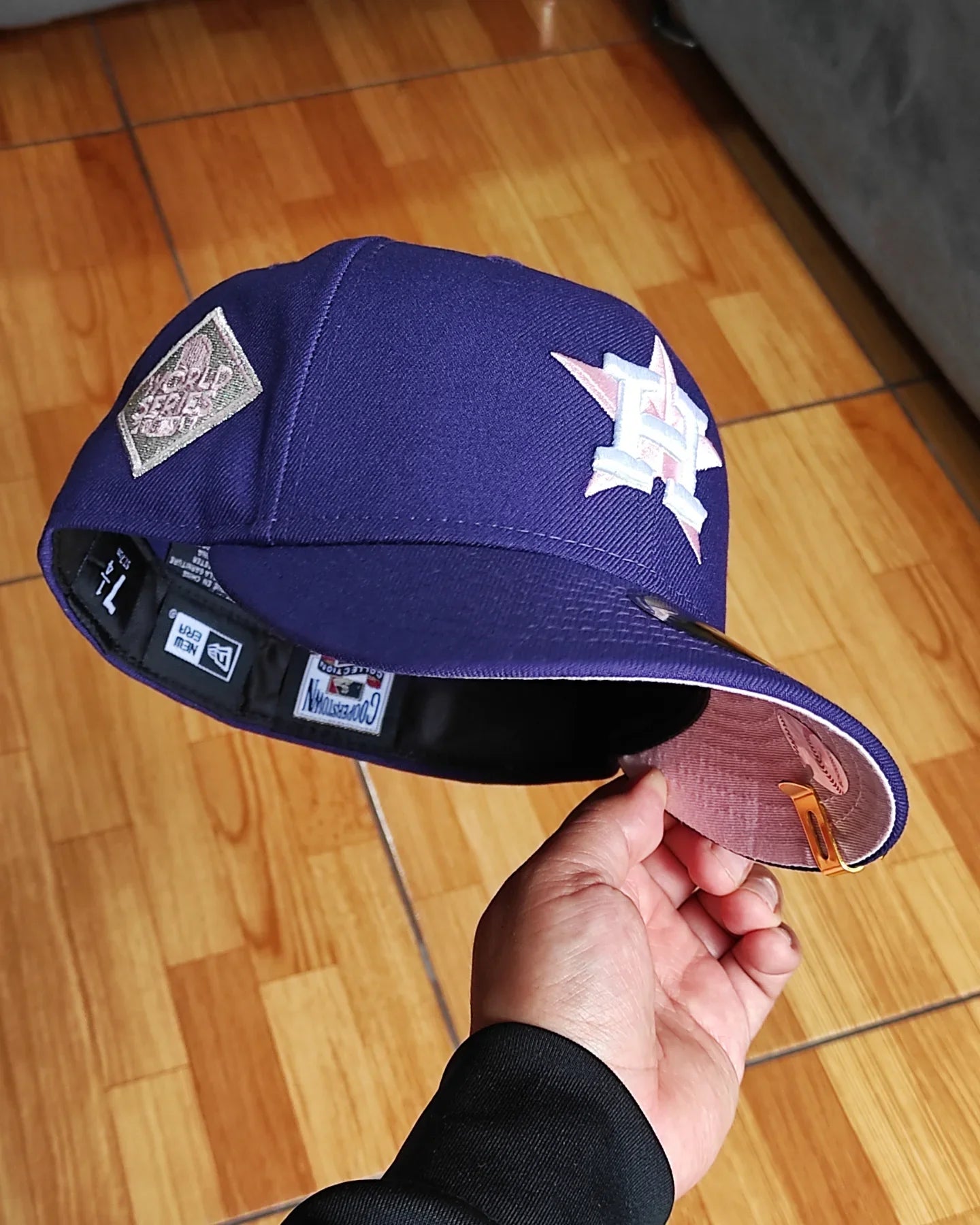 New Era Houston Astros World series 2017 morado/rosa 🟣🌸-59 Fifty fitted