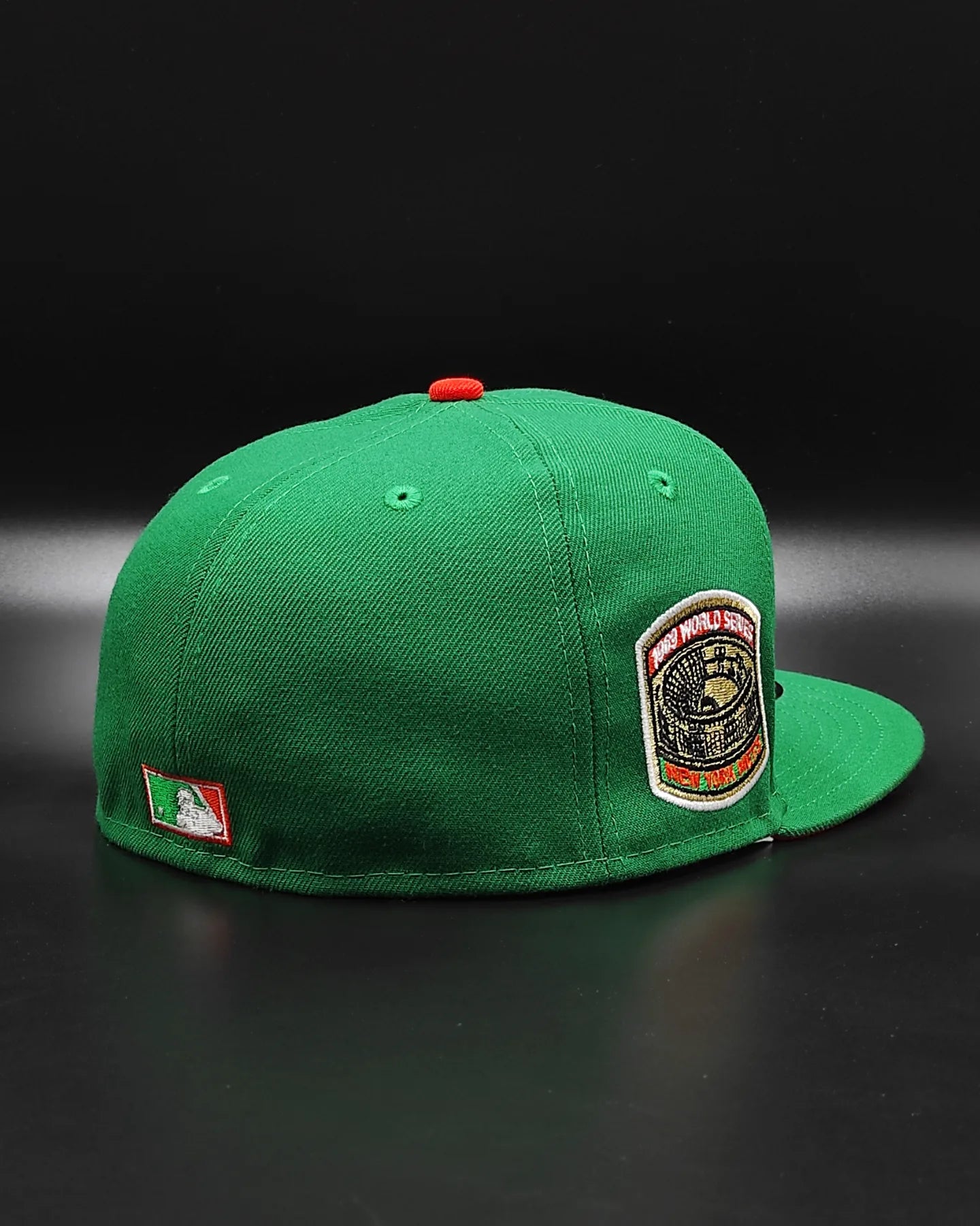 Gorra ajustada New Era 59Fifty con parche lateral de la Serie Mundial de 1969 de los Green New York Mets con parte inferior naranja