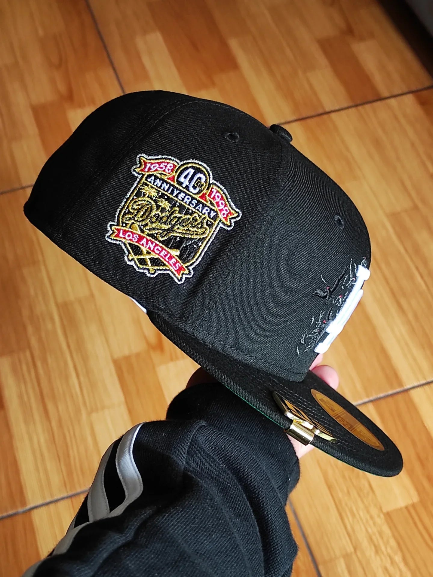 Gorra Ajustada New Era Los Angeles Dodgers Edición 40 Aniversario Black Crows 59Fifty