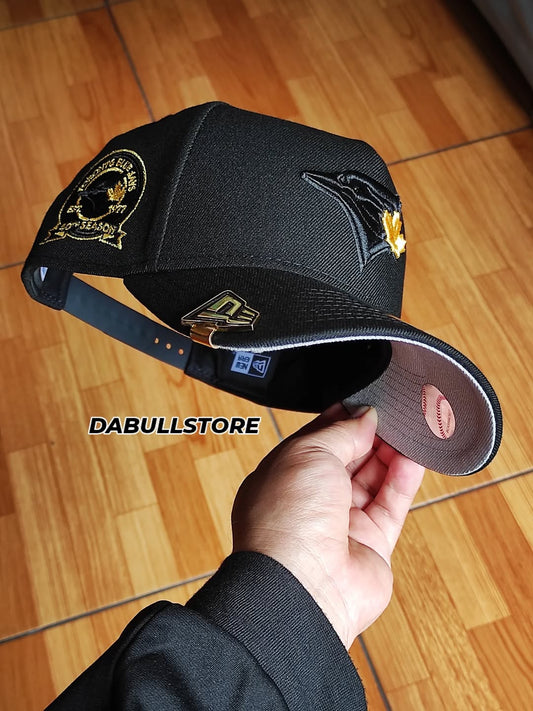 Gorra snapback 9Forty A-Frame New Era Toronto Blue Jays 40th Season Negra Dorada