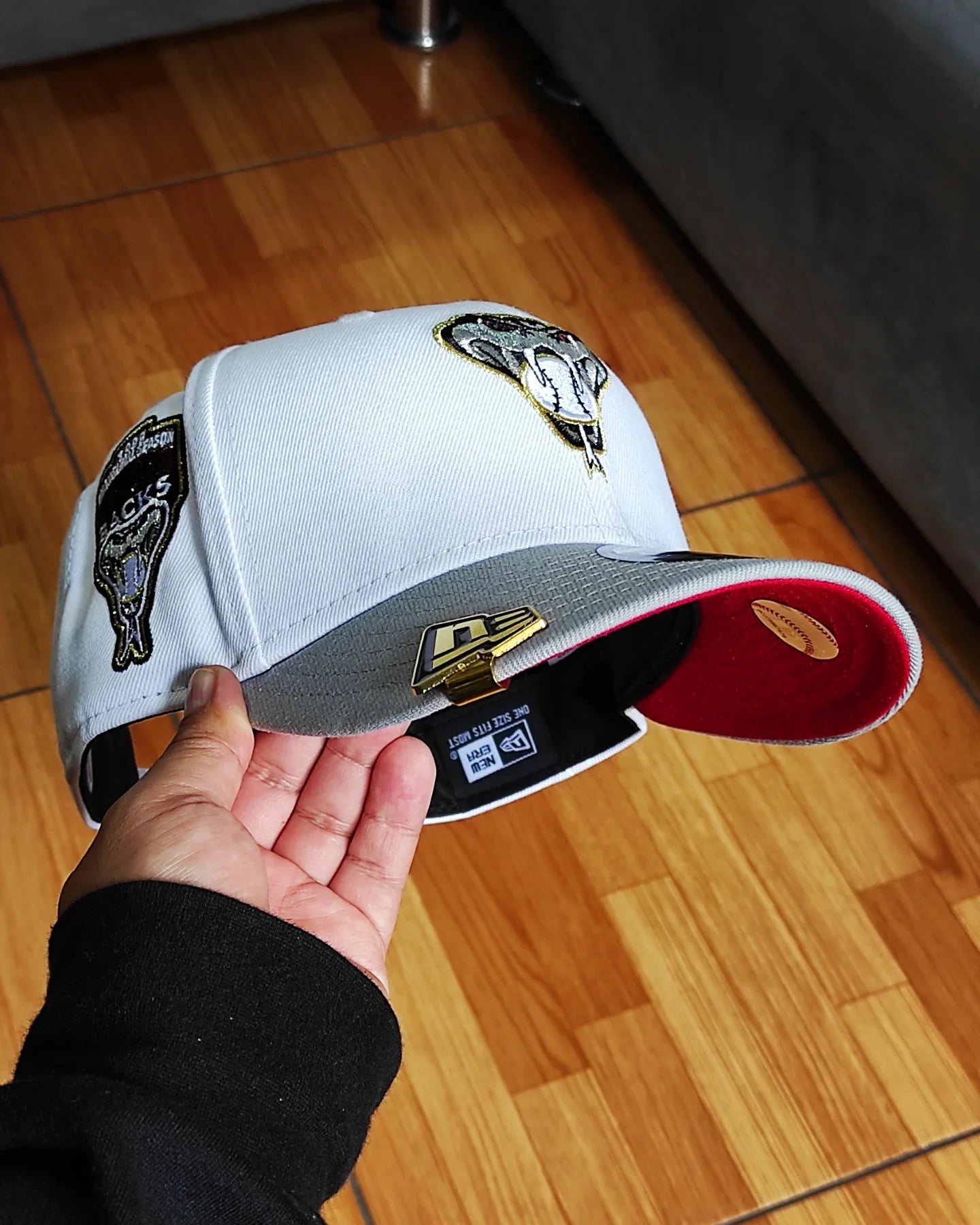 New Era Arizona Diamondbacks gris claro rojo 1998 temporada inaugural 9FIFTY SNAPBACK