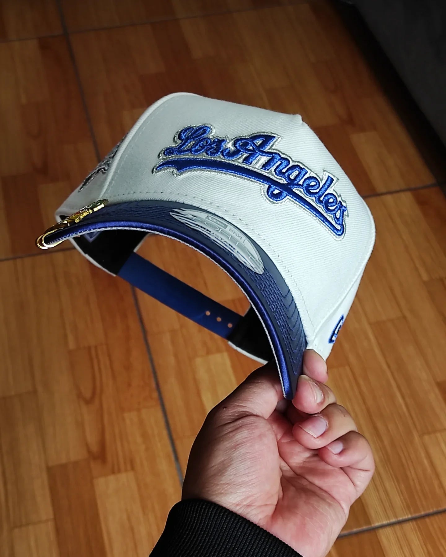 Gorra snapback New Era Los Angeles Dodgers Chrome con visera satinada Two Tone A Frame 9Forty