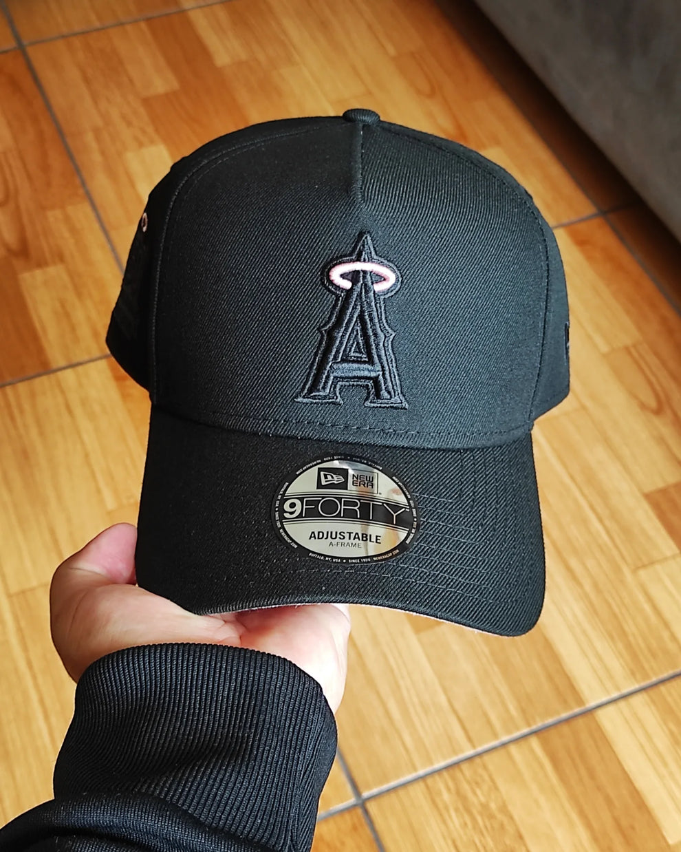 New Era Anaheim Angels 50th Anniversary Black uv pink 9Forty A-frame Snapback
