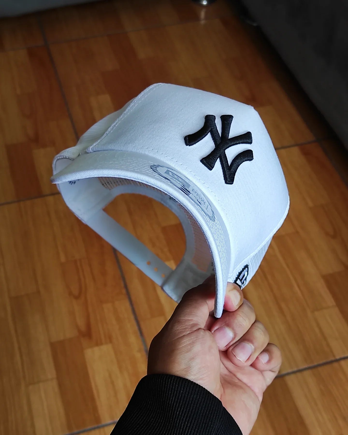 Gorra trucker a-frame blanca New Era New York Yankees