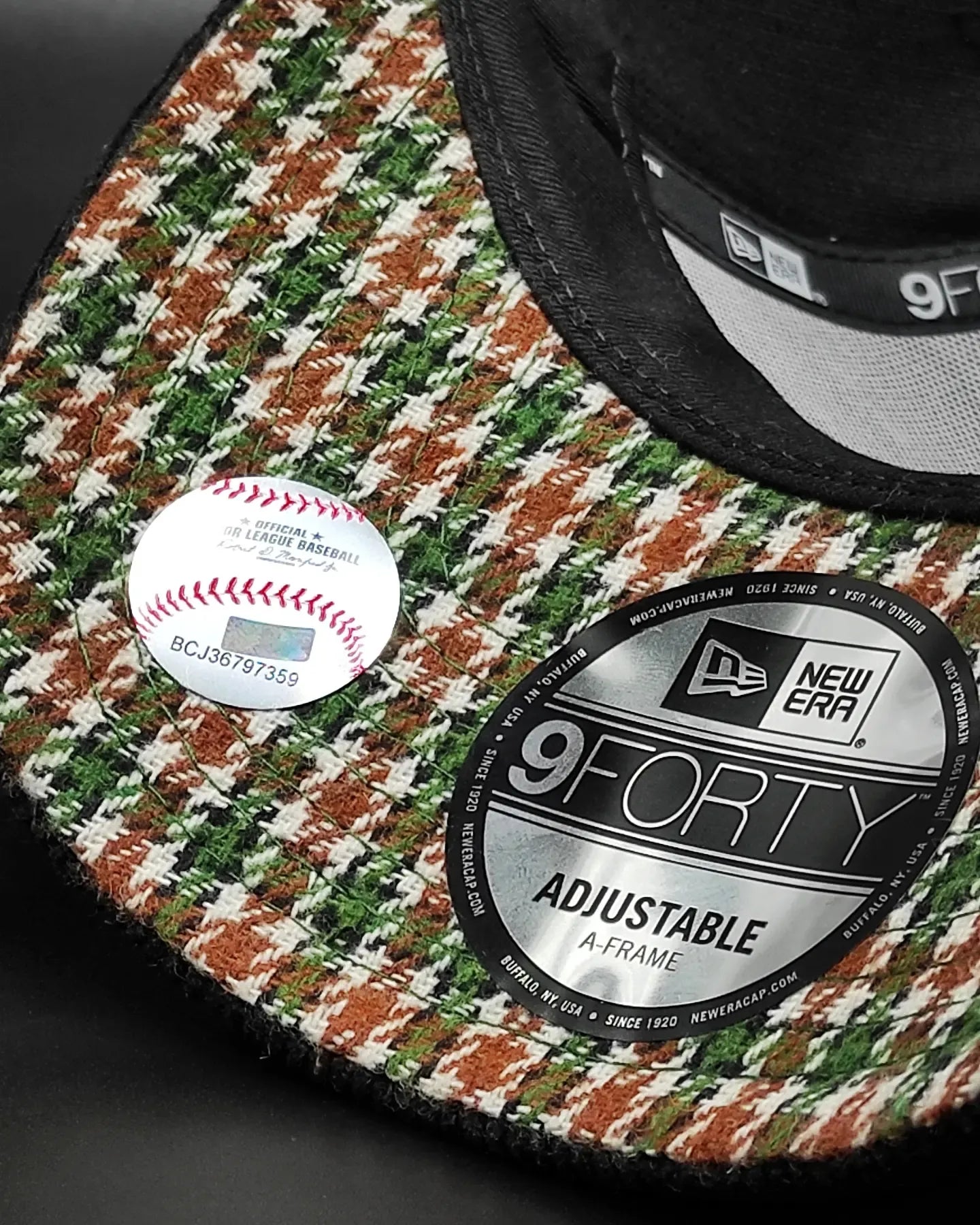Gorra ajustable 9 Forty A-FRAME de pana negra "Corduroy Black" de los New Era Los Angeles Dodgers