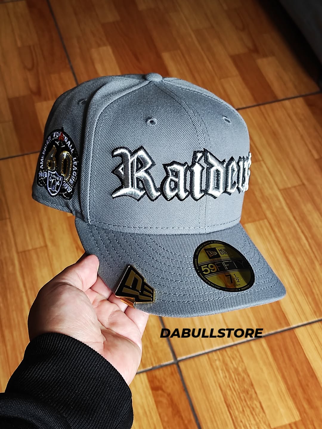 Gorra New Era Las Vegas Raiders 60 aniversario gris 59fifty