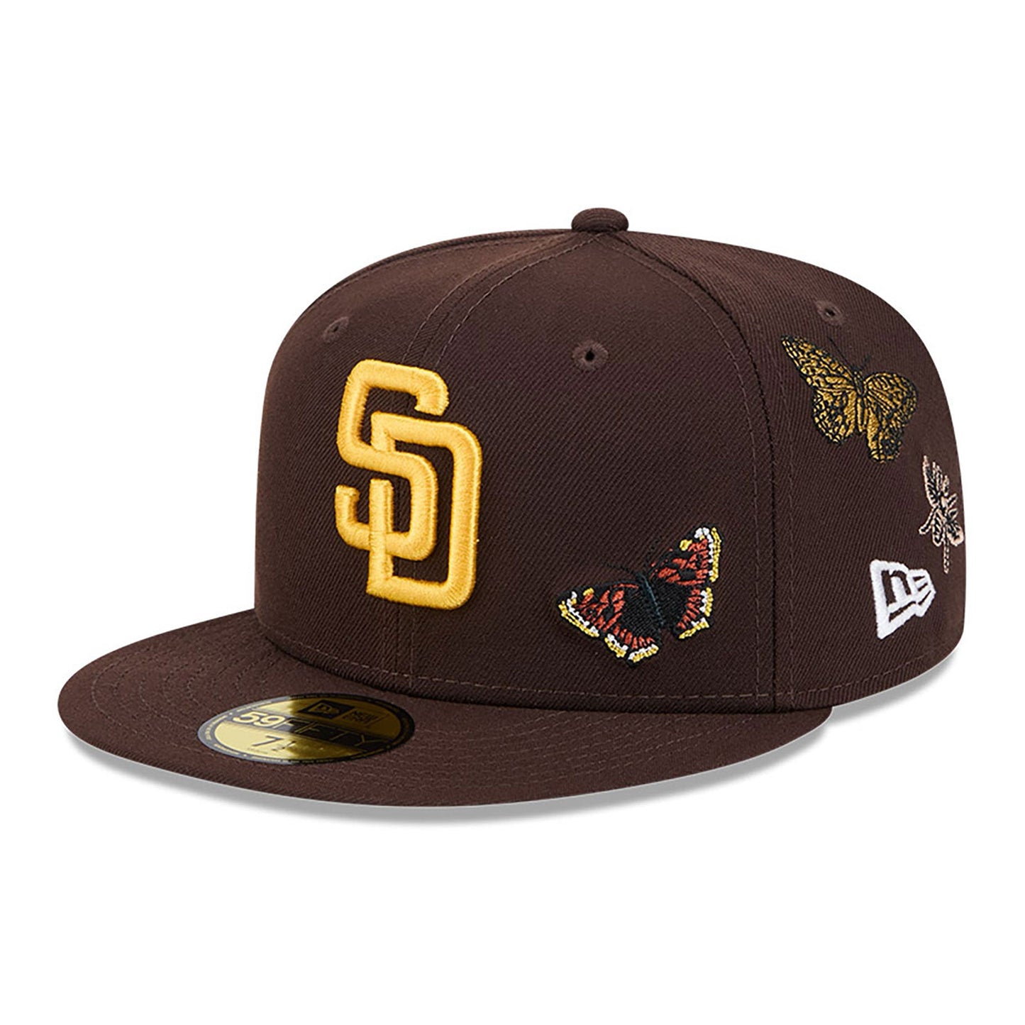 Gorra New Era 59Fifty Cerrada Marrón Fieltro San Diego Padres con parte inferior gris