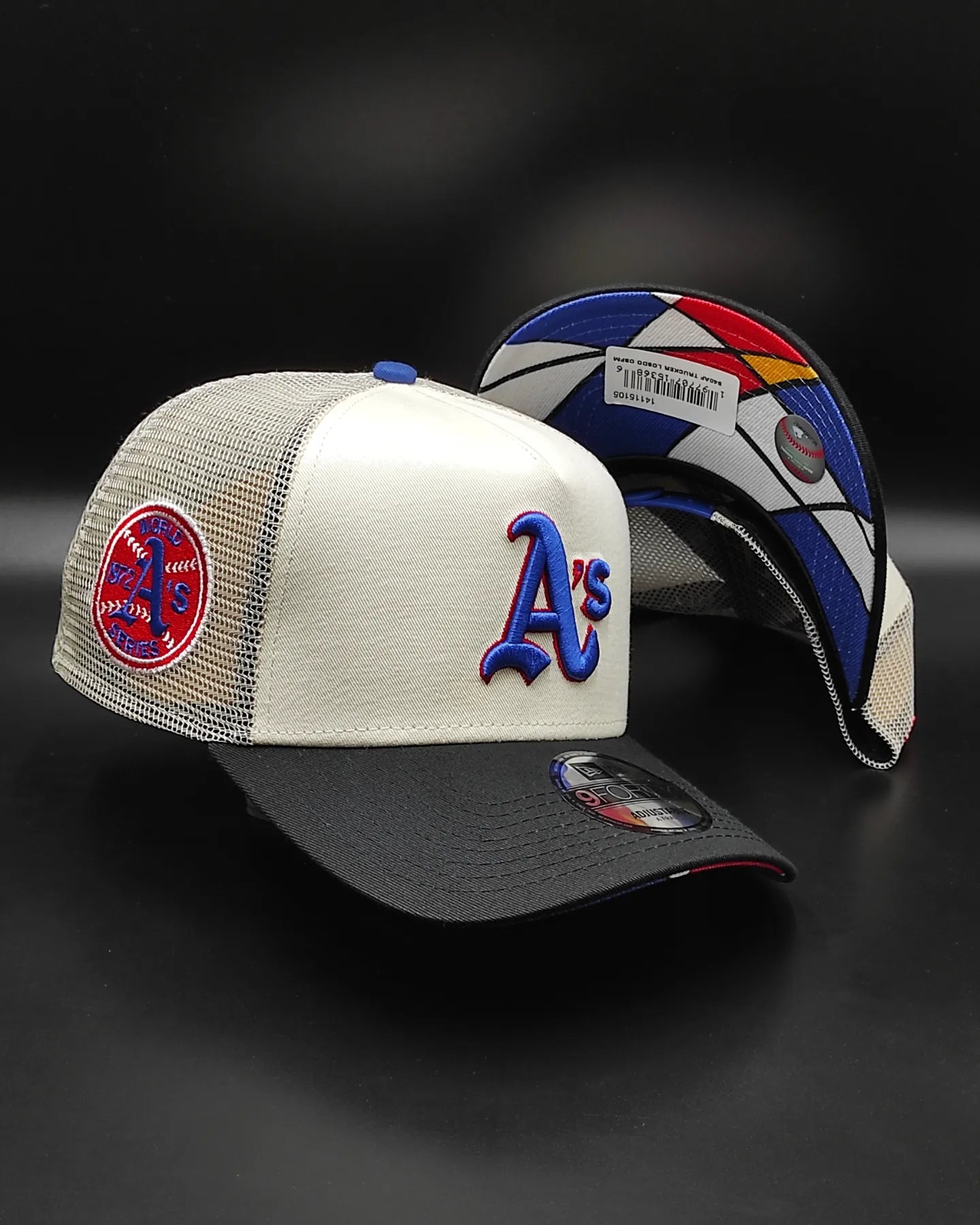Gorra trucker snapback New Era Oakland Athletic 9 Forty A-FRAME