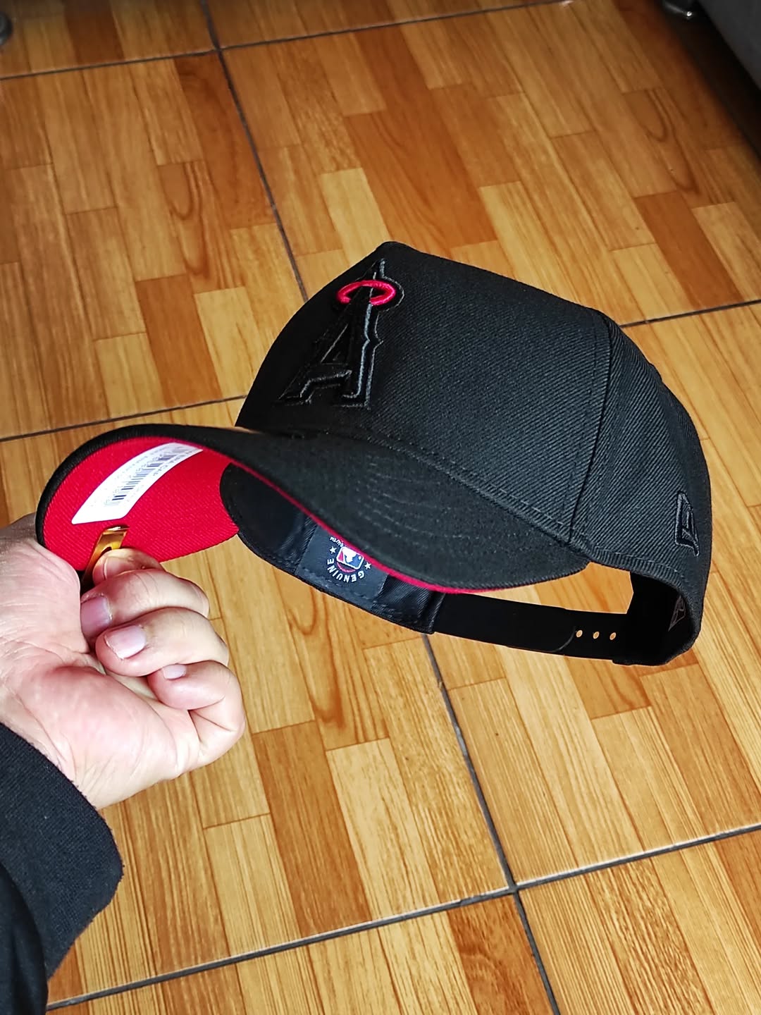 Gorra Snapback 9FORTY A-FRAME negra y roja del 50.º aniversario de los Anaheim Angels de la nueva era