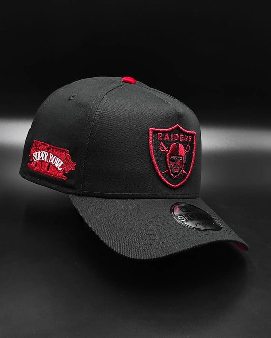 Gorra New Era Oakland Raiders 'Negro y Escarlata' 9FORTY A-Frame Snapback