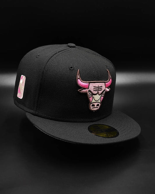 Gorra New Era 59fifty Chicago Bulls NBA patch "cookies and cream" - negro/rosa