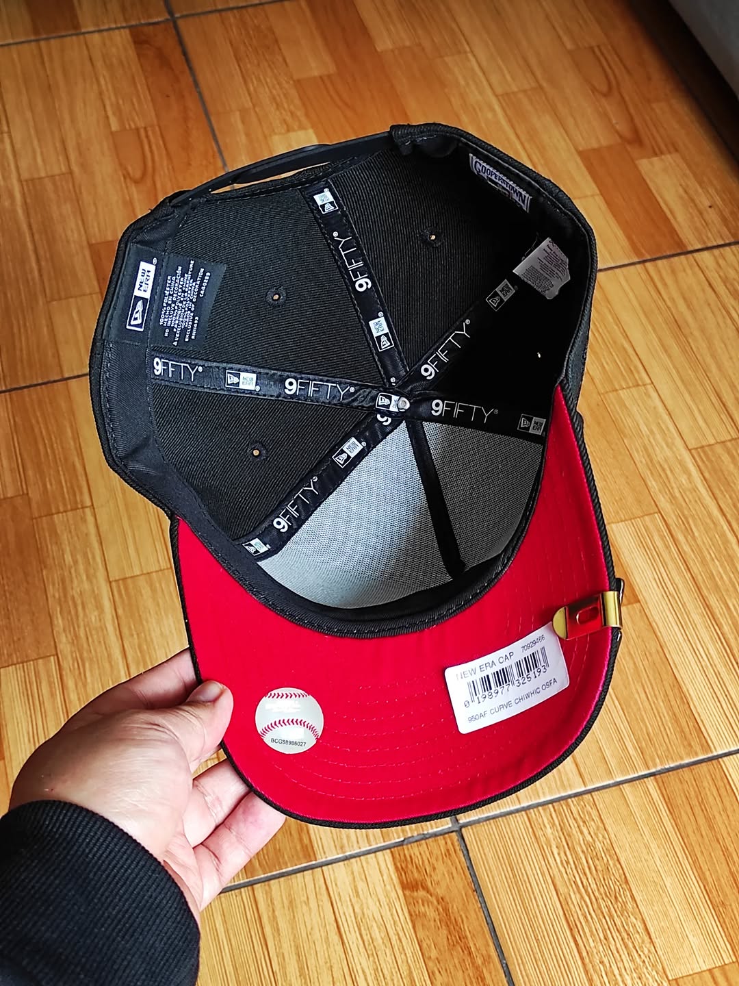 Gorra New Era Chicago White Sox World Series negra y roja 9FIFTY SNAPBACK