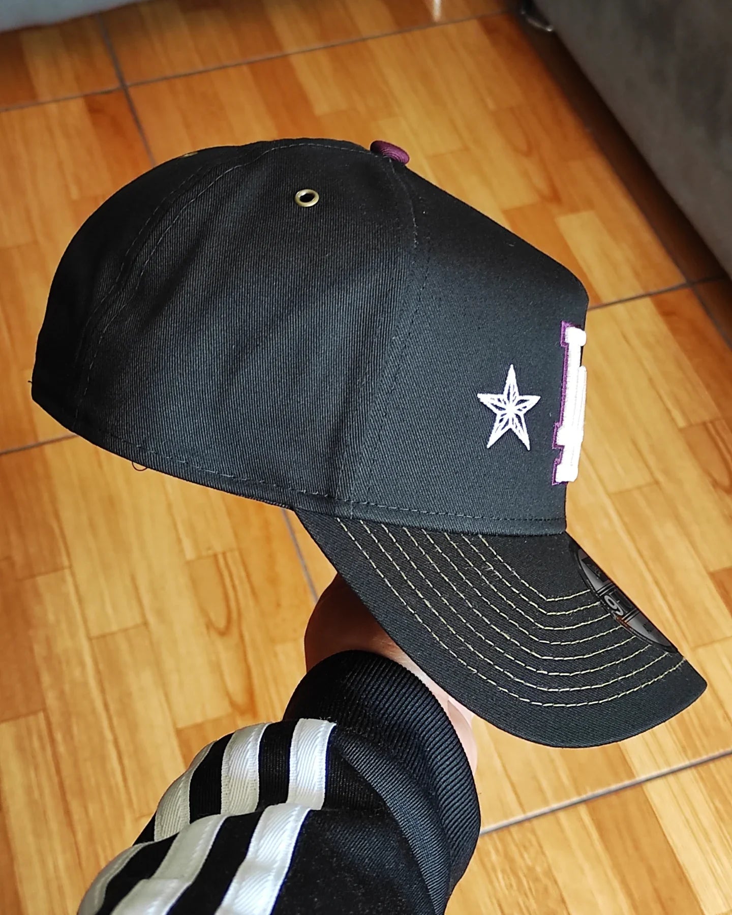 Gorra New Era Los Angeles Dodgers Star ✨ negra/morada 9 FORTY A-FRAME