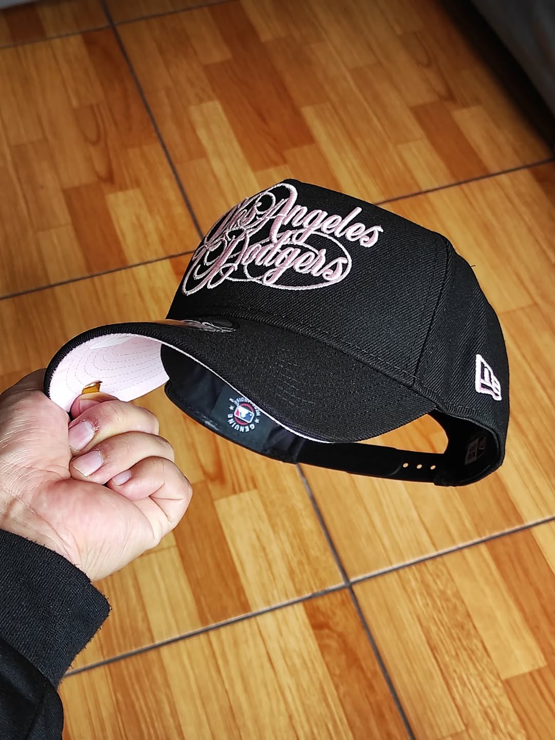 Gorra New Era Los Angeles Dodgers Script Black Pink Edition 9Forty A Frame Snapback