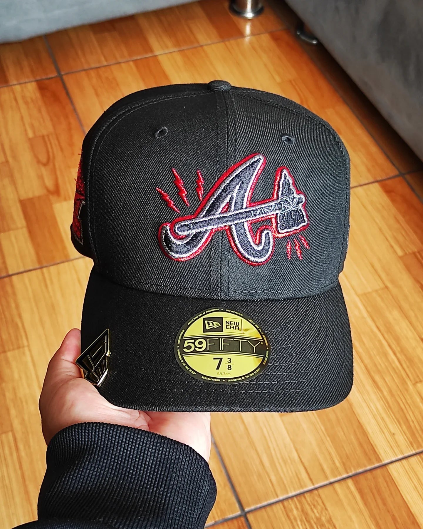 Gorra New Era Atlanta Braves World Series 1995 ⚡ Edición Negra 59Fifty Ajustada