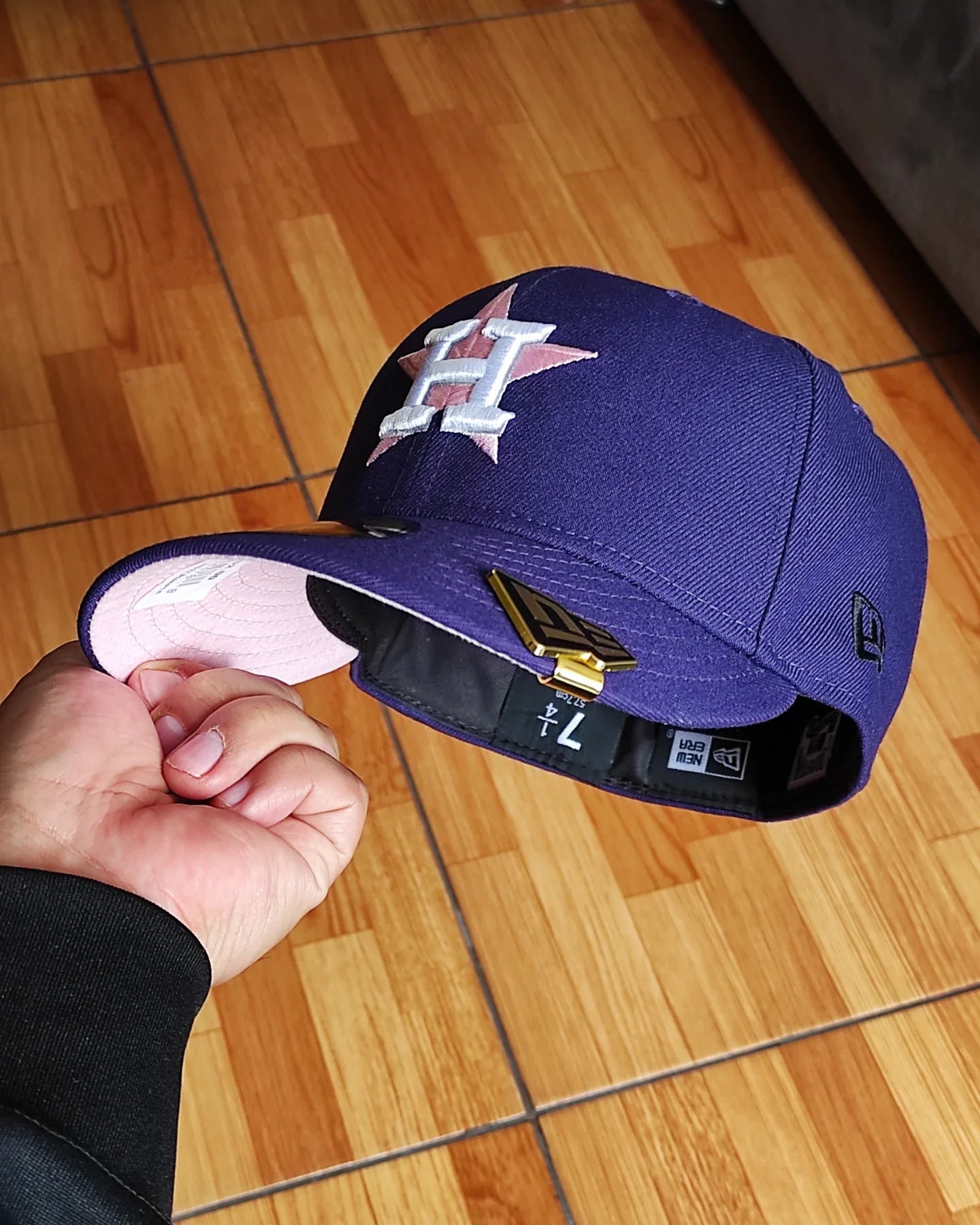 New Era Houston Astros World series 2017 morado/rosa 🟣🌸-59 Fifty fitted