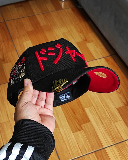 Gorra Snapback New Era Los Angeles Dodgers Ohtani Edición Negro Rojo 9Forty A Frame