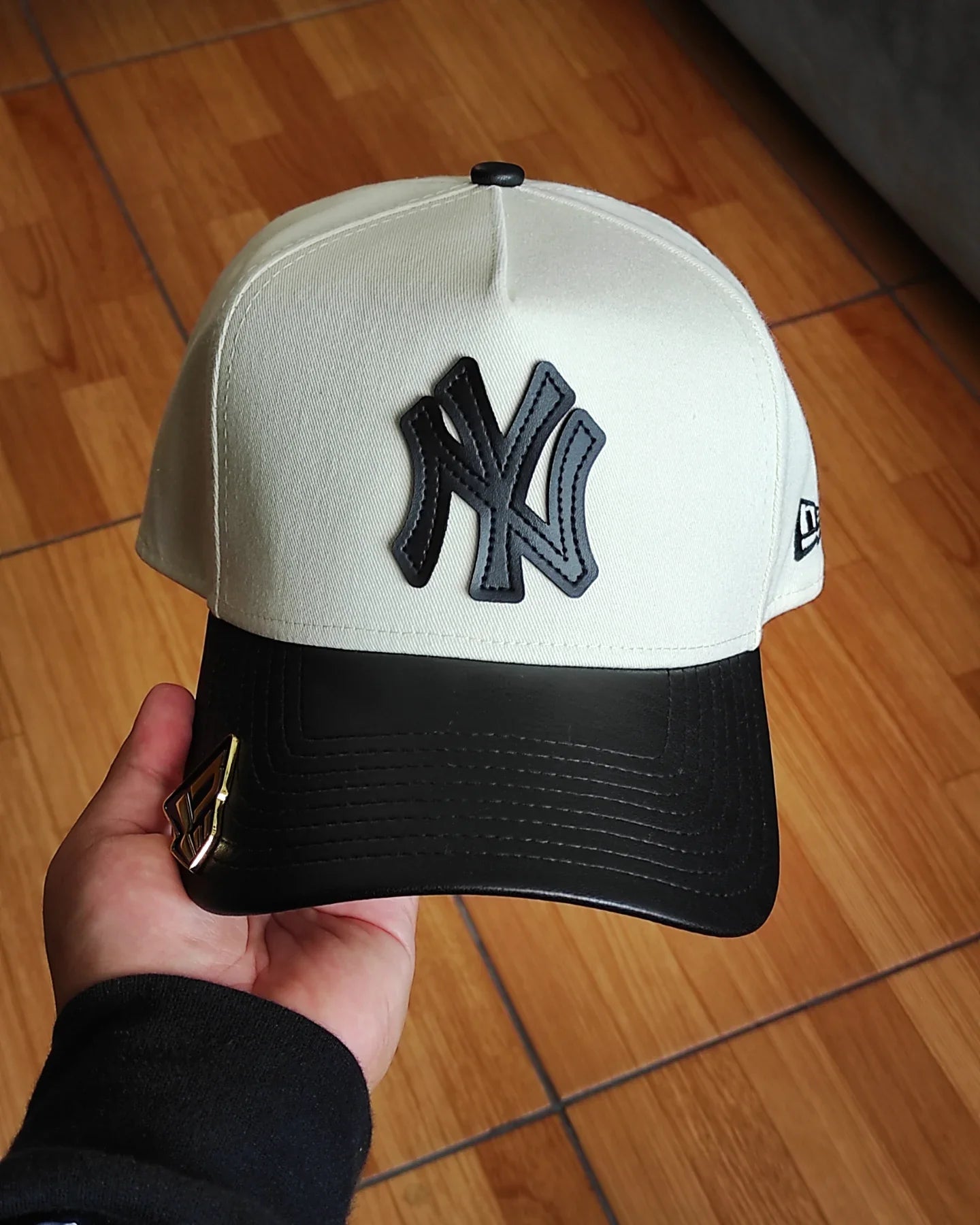 Gorra New Era New York Yankees de cuero con visera, modelo 9FORTY A-Frame Snapback