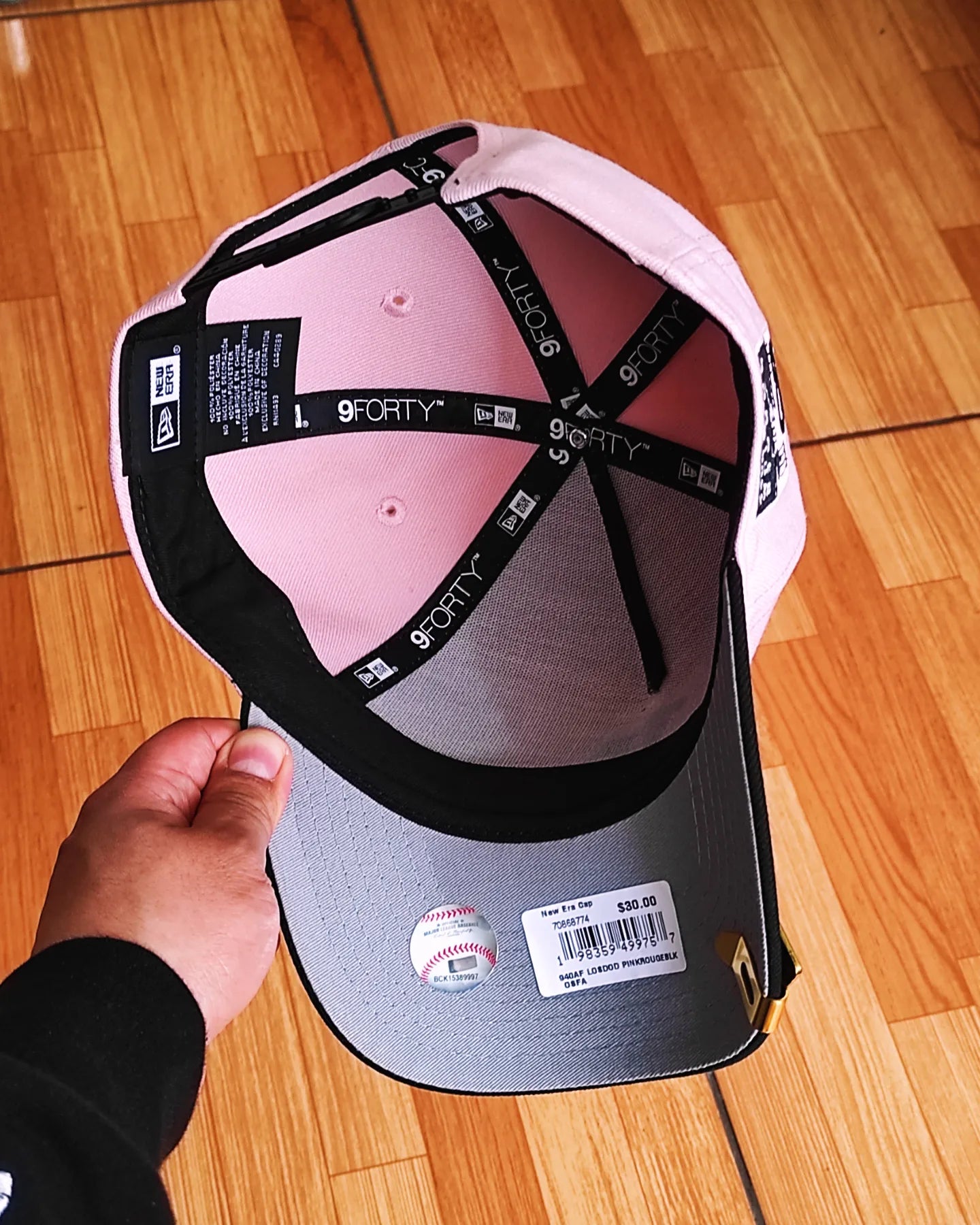 Gorra New Era Los Angeles Dodgers 60 aniversario negra rosa 9 forty A-FRAME