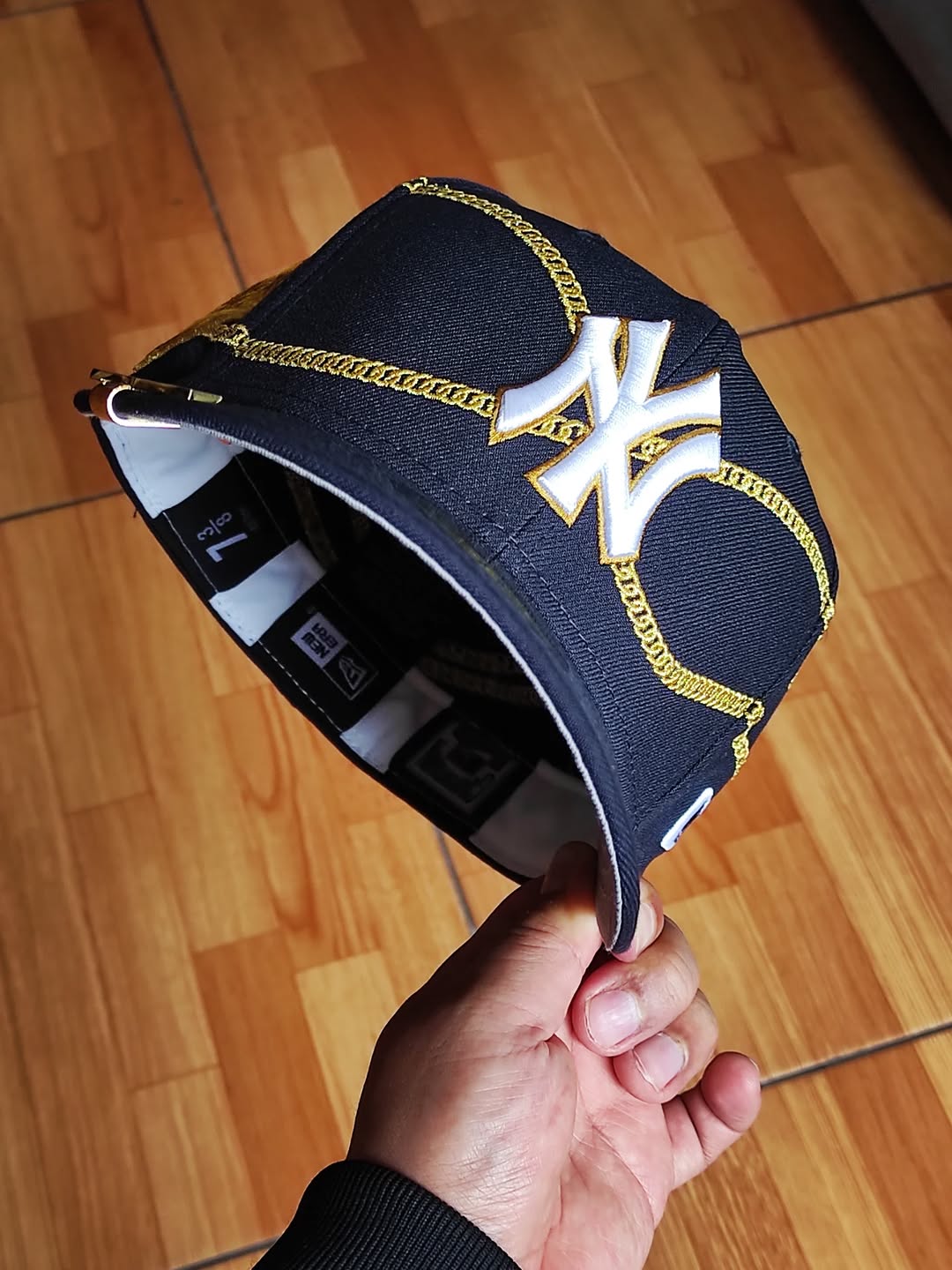 Gorra ajustada New Era 59FIFTY New York Yankees chain✨️ wrap azul marino