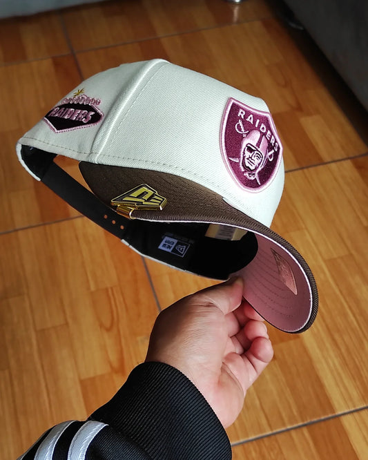 New Era las Vegas Raiders dos tonos marrón rosa 9forty A-FRAME
