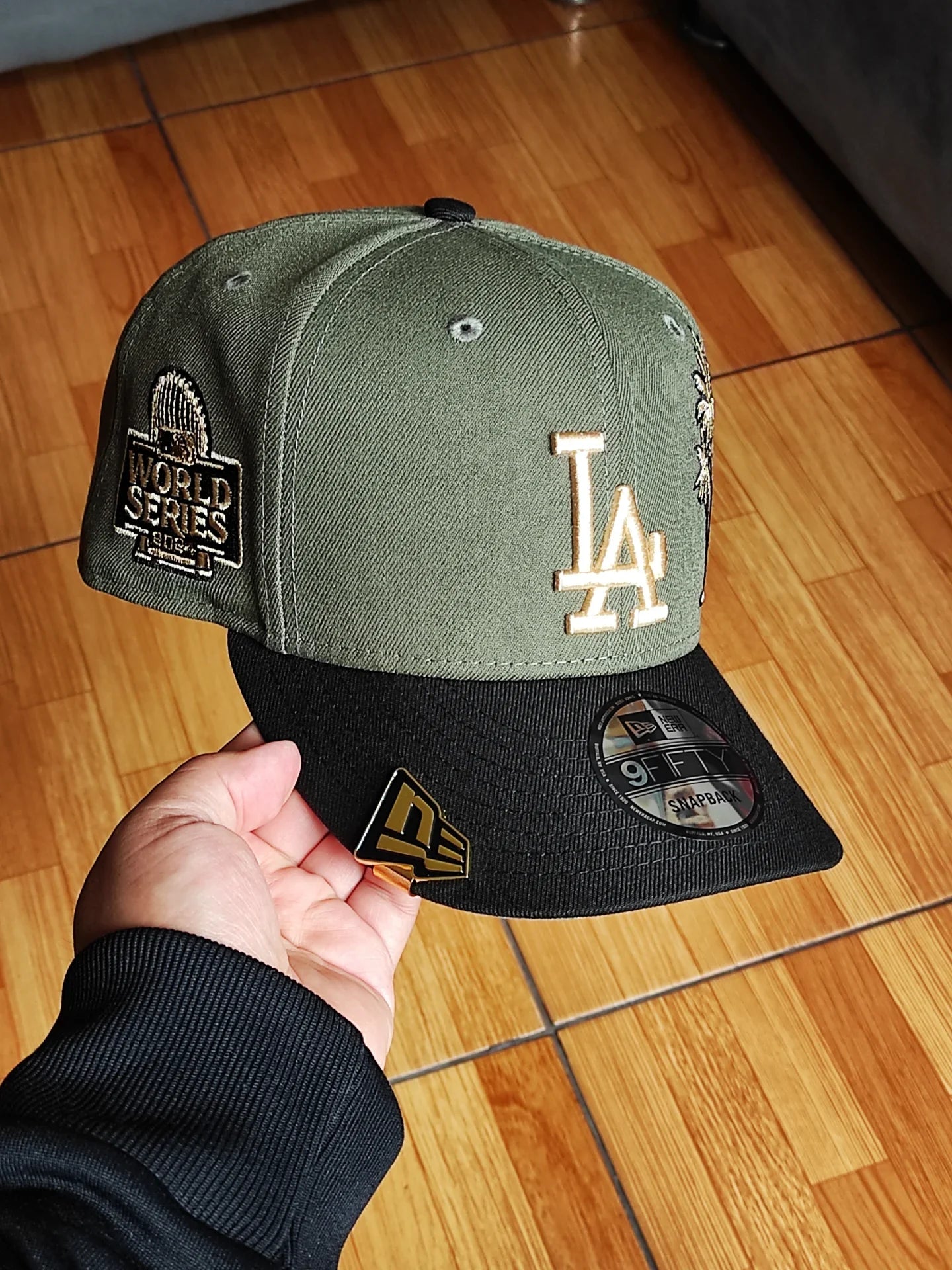 Gorra New Era Los Angeles Dodgers palm 🌴 bicolor verde oliva negra 9FIFTY snapback