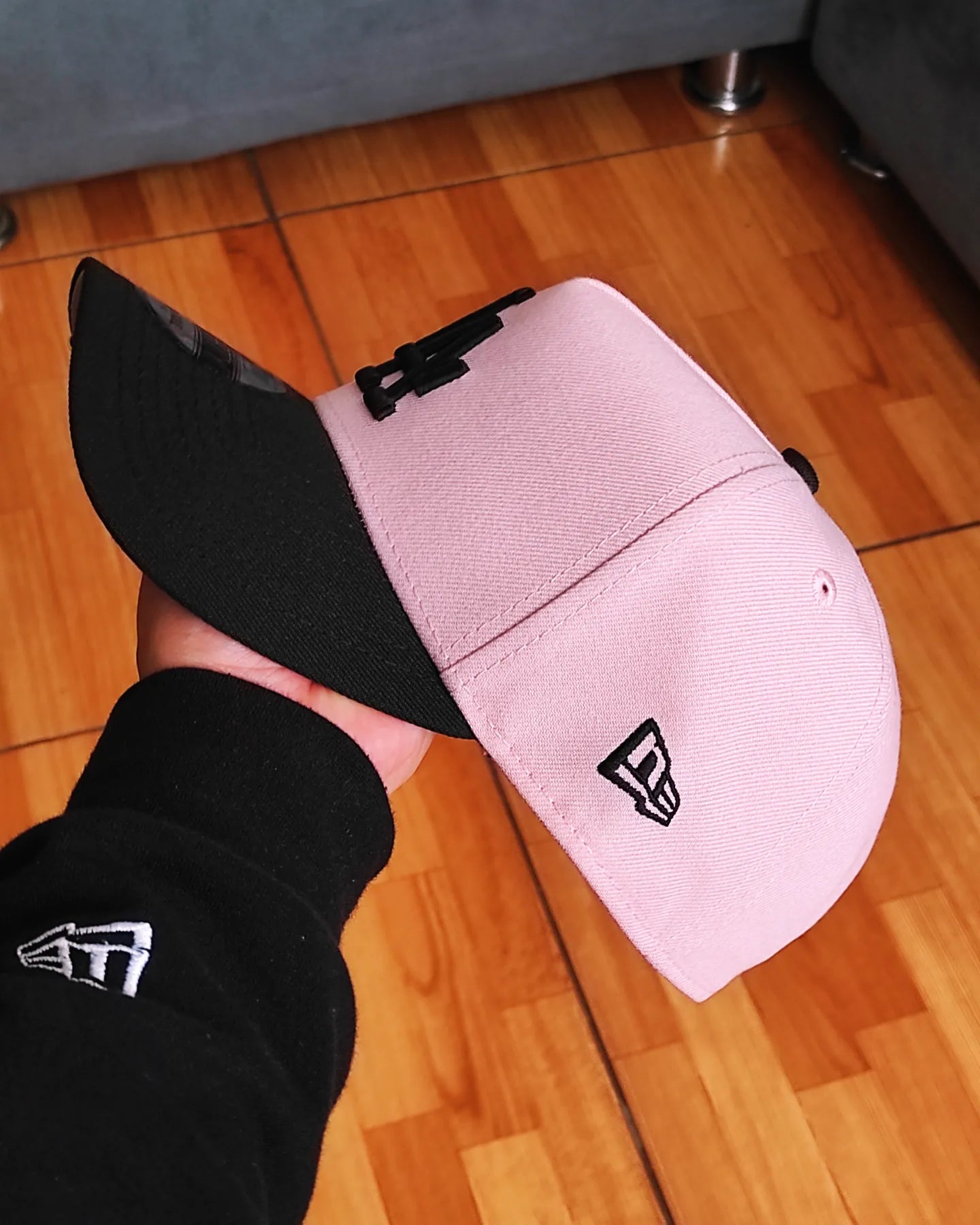 Gorra New Era Los Angeles Dodgers 60 aniversario negra rosa 9 forty A-FRAME