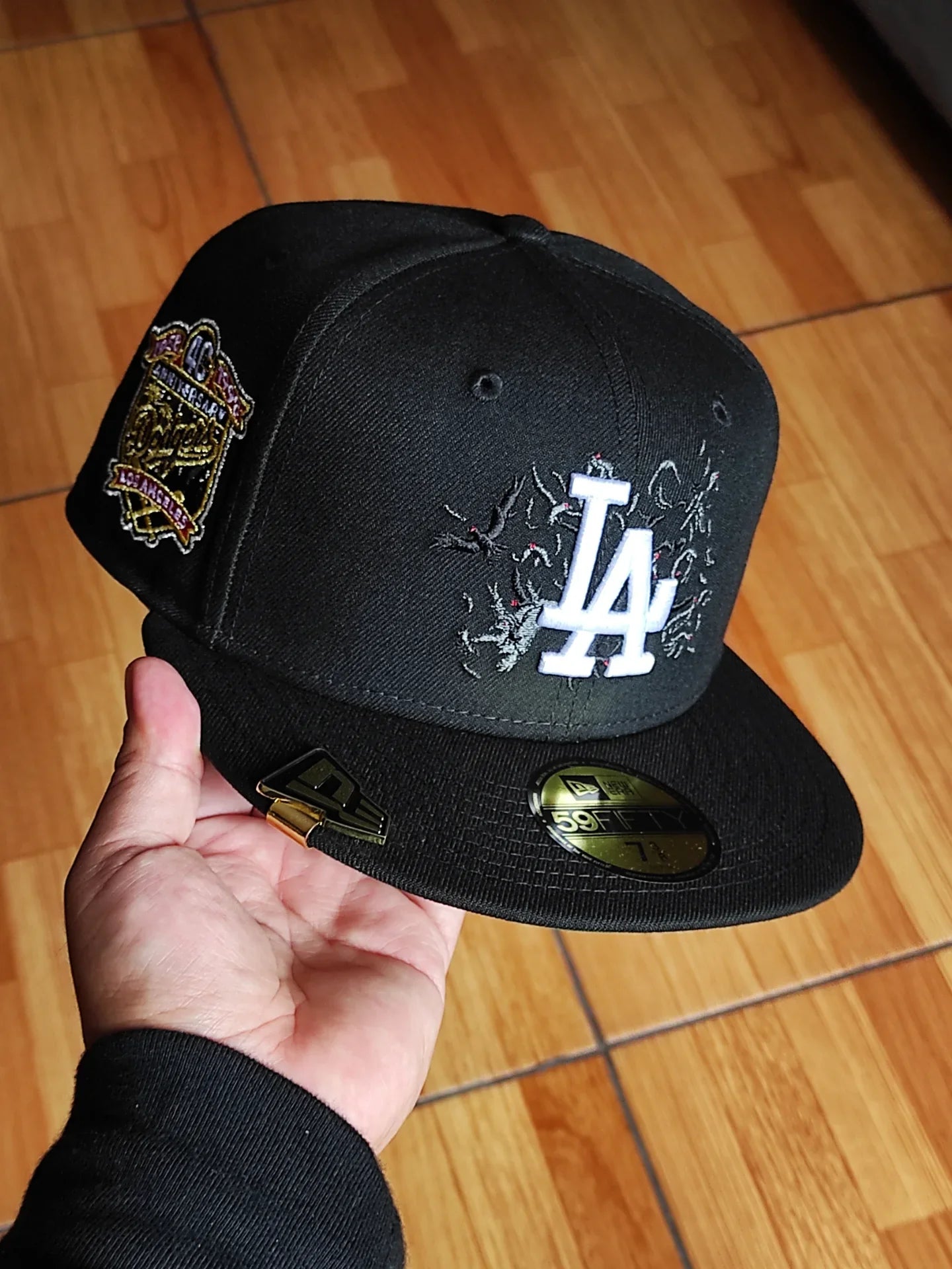 Gorra Ajustada New Era Los Angeles Dodgers Edición 40 Aniversario Black Crows 59Fifty