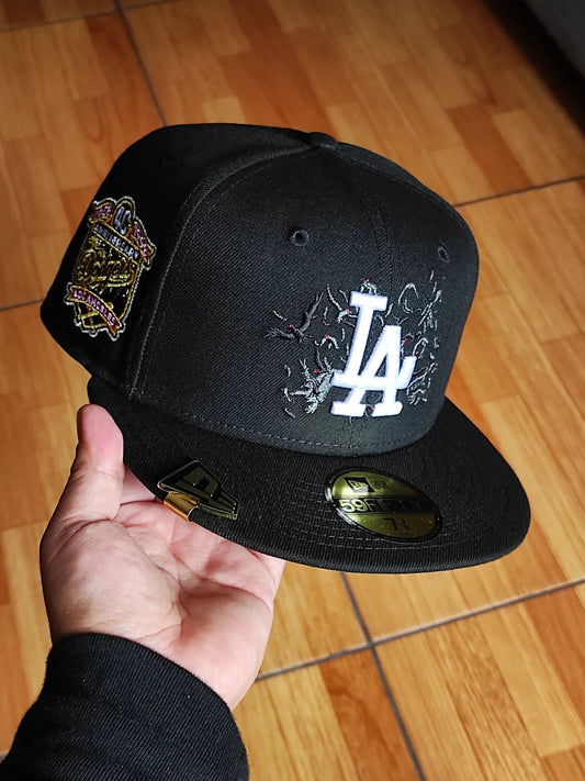 Gorra Ajustada New Era Los Angeles Dodgers Edición 40 Aniversario Black Crows 59Fifty