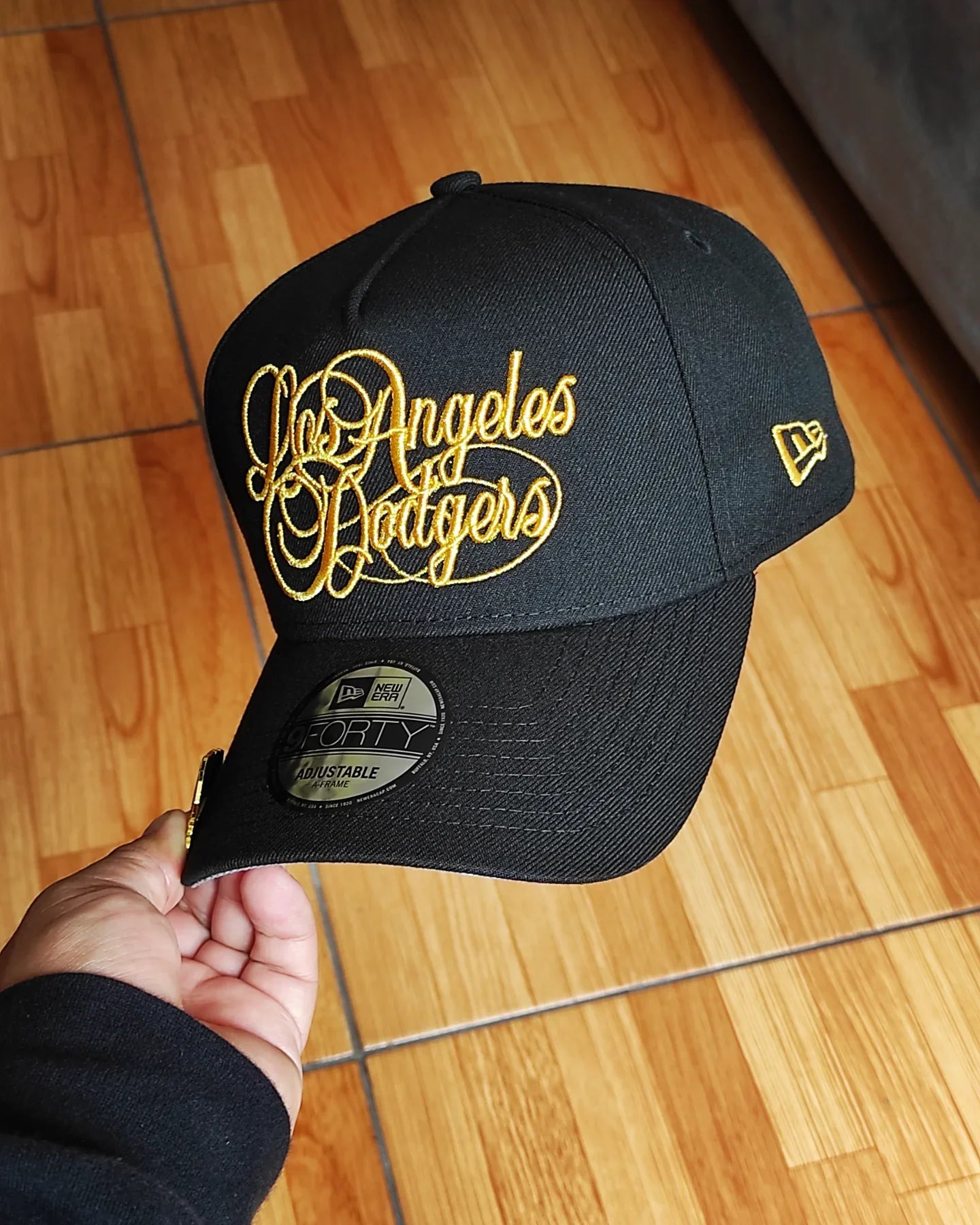 New Era Los Angeles Dodgers SCRIPT dorado premium 9 FORTY A-FRAME