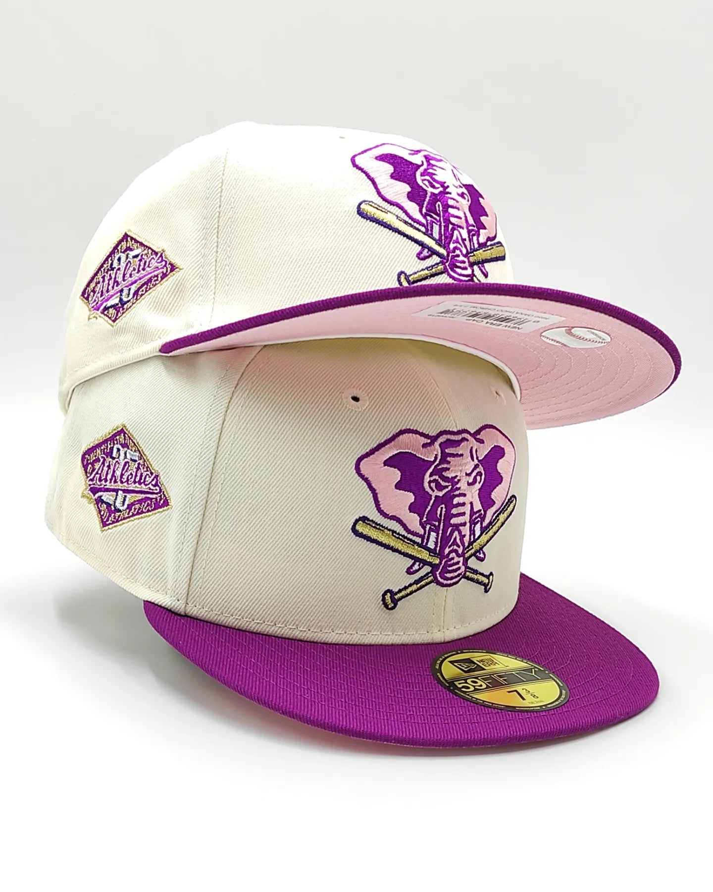 Gorra ajustada 59fifty de edición Prime con cúpula color crema por el 25.º aniversario de los Oakland Athletics de New Era