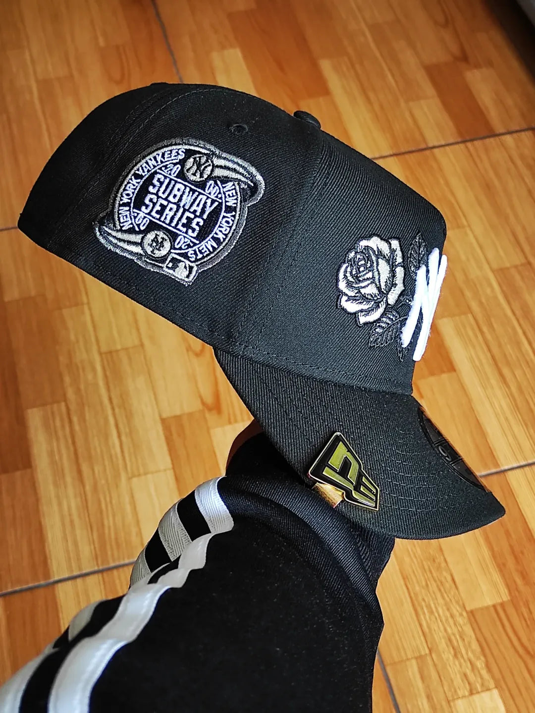 Gorra Snapback New Era 9Forty A-Frame negra New York Yankees Edición Subway Series