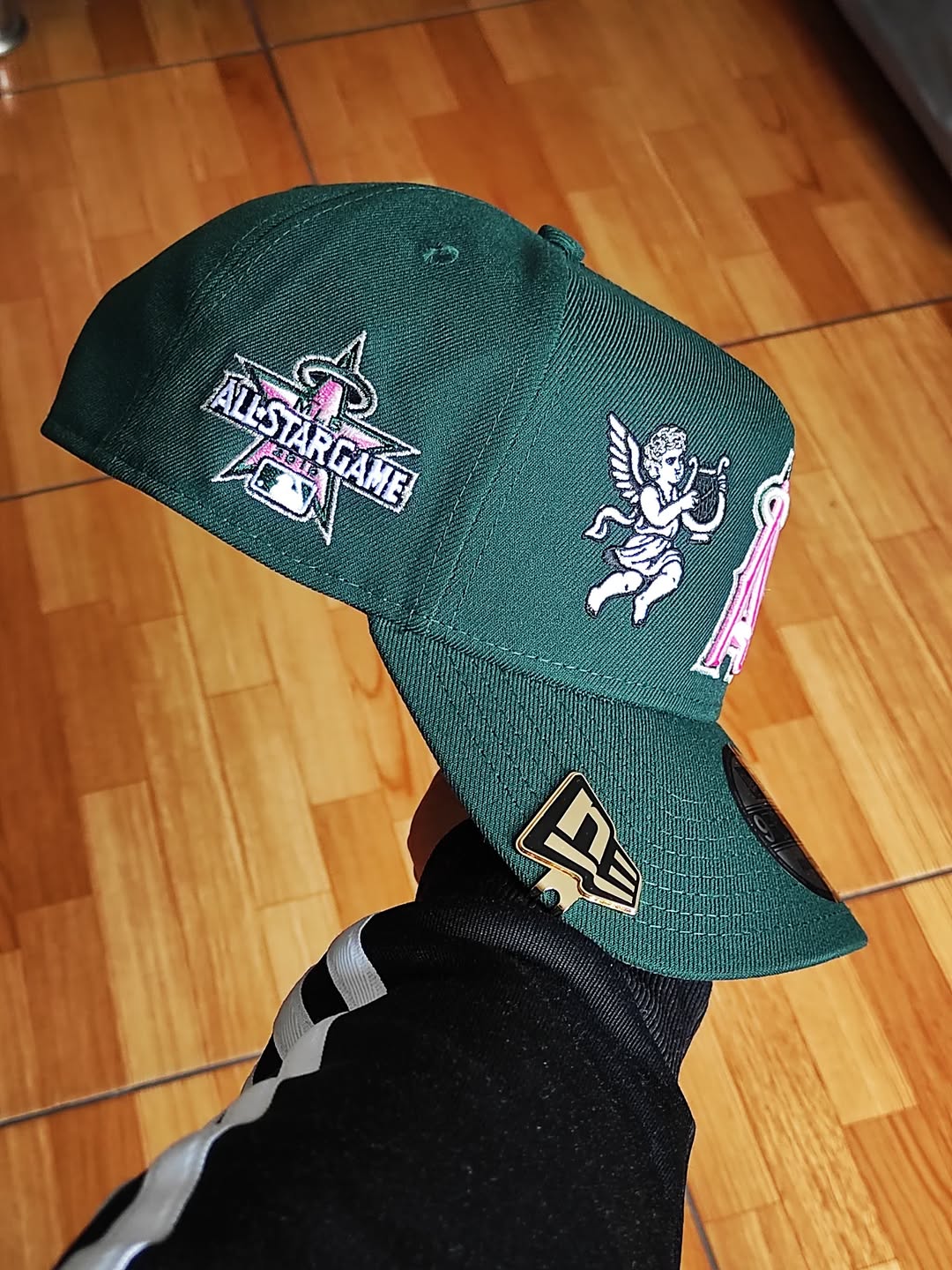 NewEra Anaheim ANGELS cupid 🏹 dark Green 9FORTY A-FRAME SNAPBACK