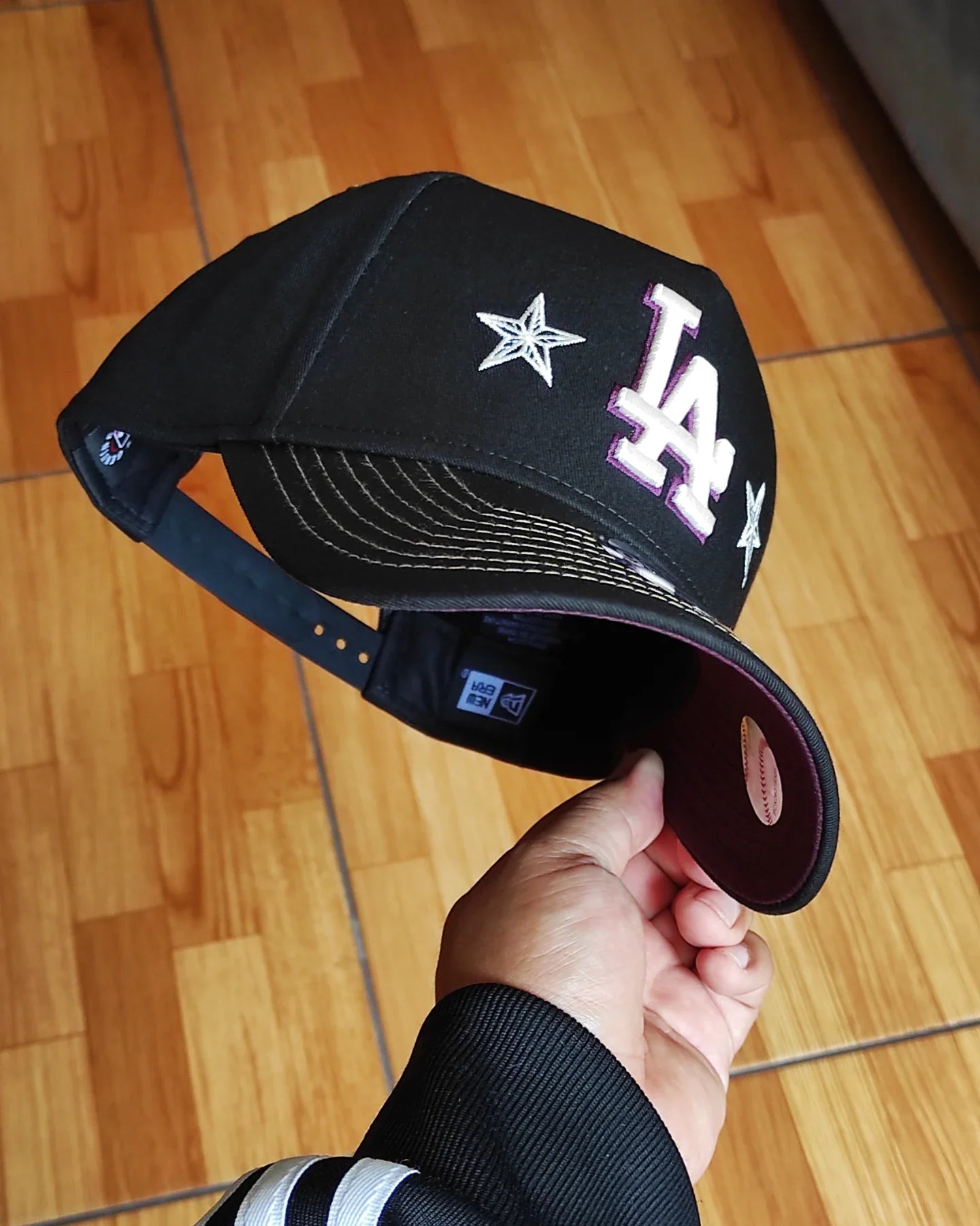 Gorra New Era Los Angeles Dodgers Star ✨ negra/morada 9 FORTY A-FRAME